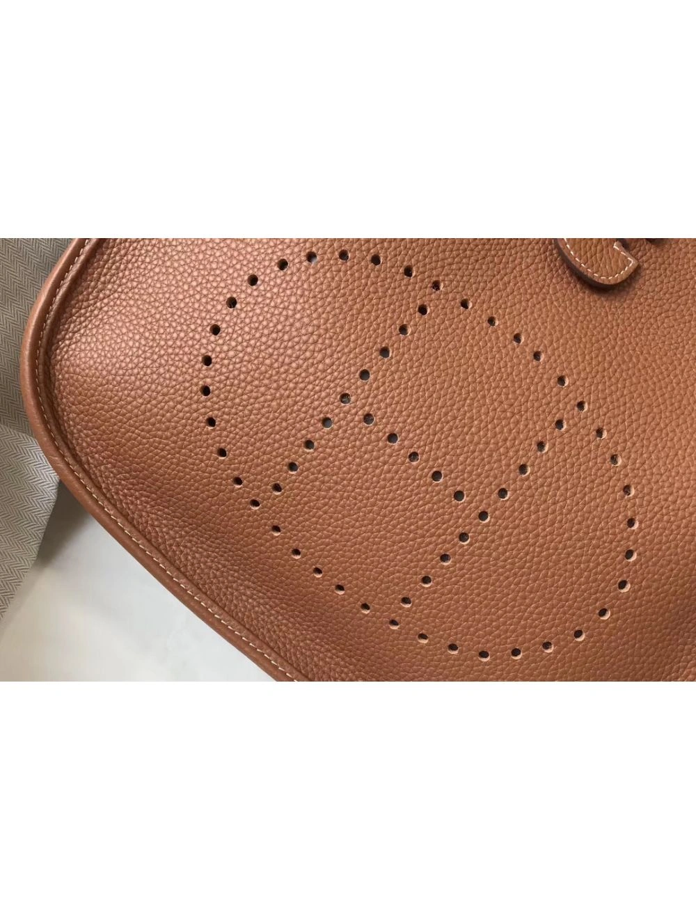 Hermes Evelyne III 29 PM Bag In Gold Clemence Leather