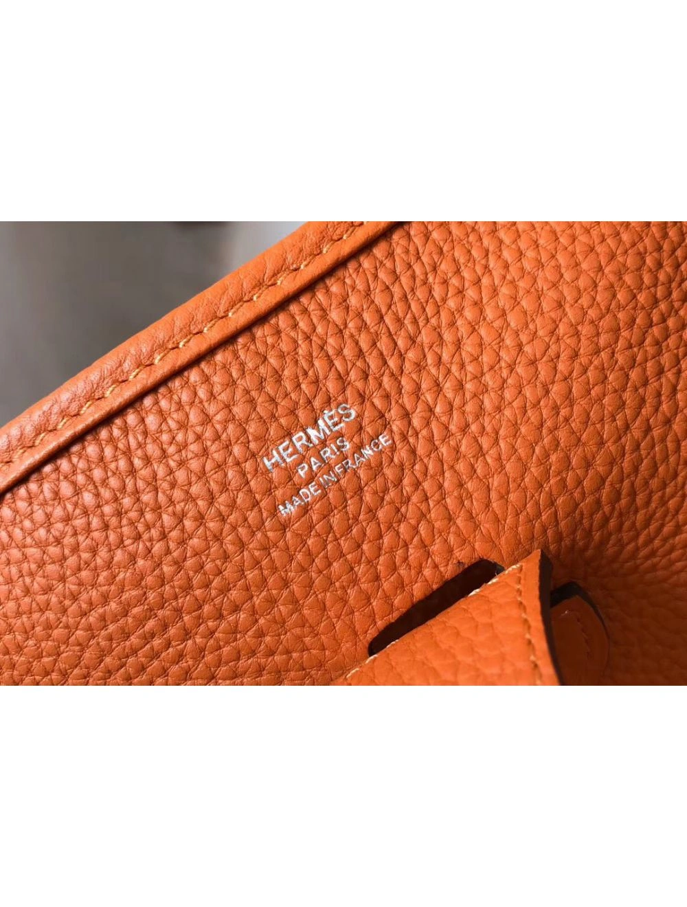 Hermes Evelyne III 29 PM Bag In Orange Clemence Leather
