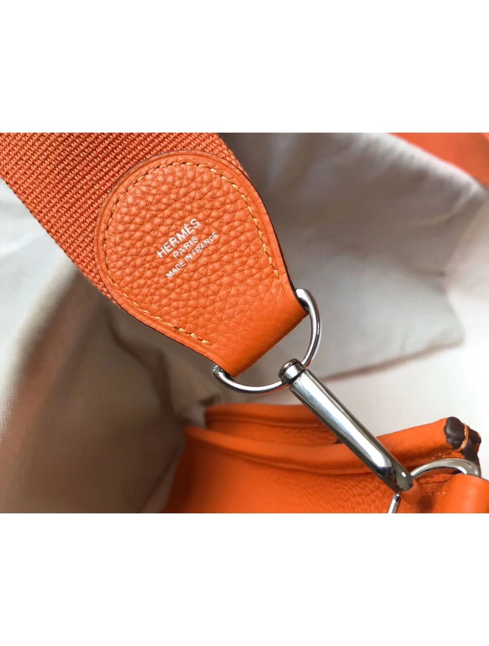 Hermes Evelyne III 29 PM Bag In Orange Clemence Leather