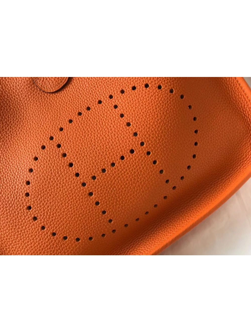 Hermes Evelyne III 29 PM Bag In Orange Clemence Leather