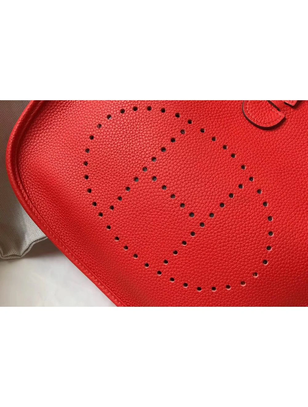 Hermes Evelyne III 29 PM Bag In Red Clemence Leather