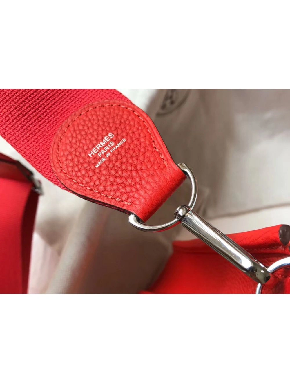 Hermes Evelyne III 29 PM Bag In Red Clemence Leather