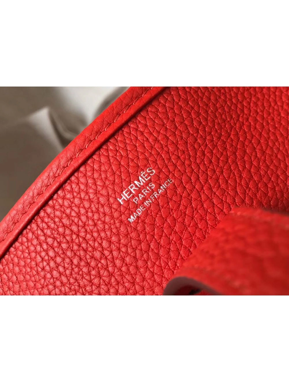 Hermes Evelyne III 29 PM Bag In Red Clemence Leather