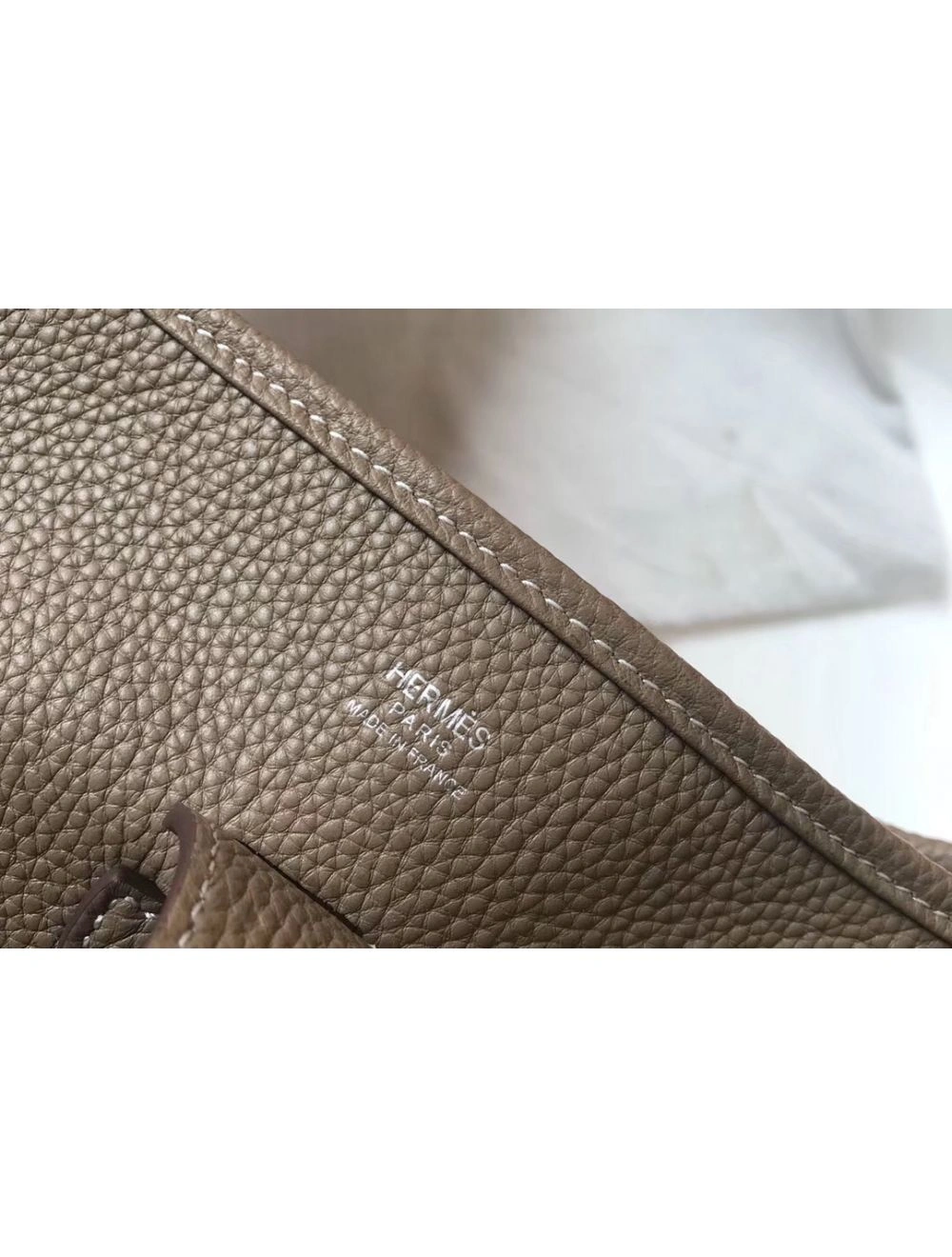 Hermes Evelyne III 29 PM Bag In Taupe Clemence Leather