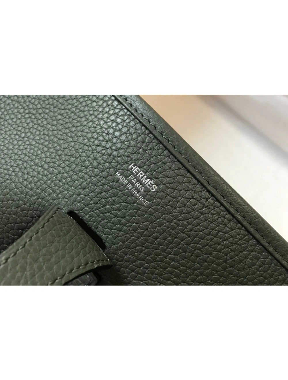 Hermes Evelyne III 29 PM Bag In Vert Amande Clemence Leather
