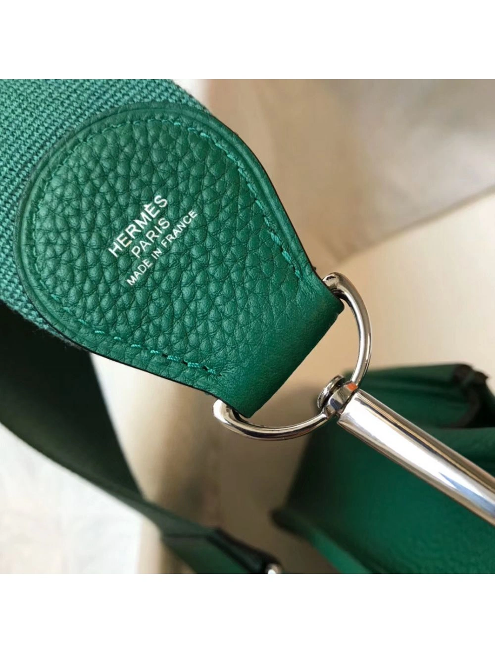 Hermes Evelyne III 29 PM Bag In Vert Vertigo Clemence Leather