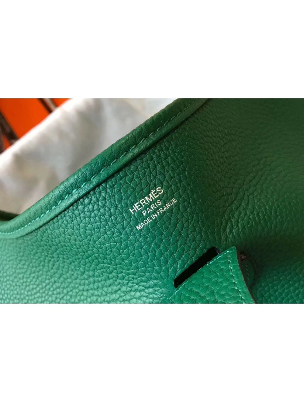 Hermes Evelyne III 29 PM Bag In Vert Vertigo Clemence Leather