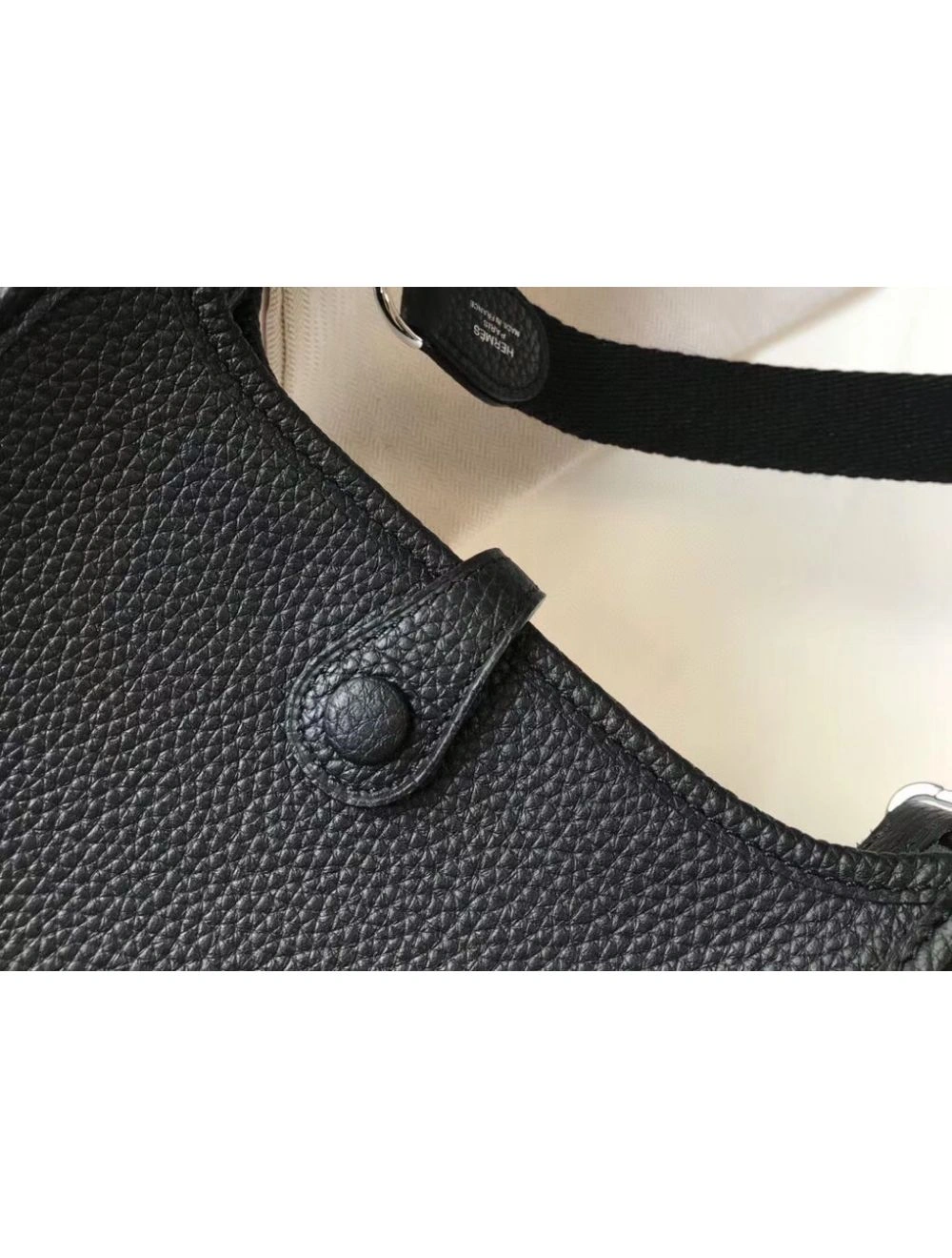 Hermes Evelyne III TPM Bag In Black Clemence Leather