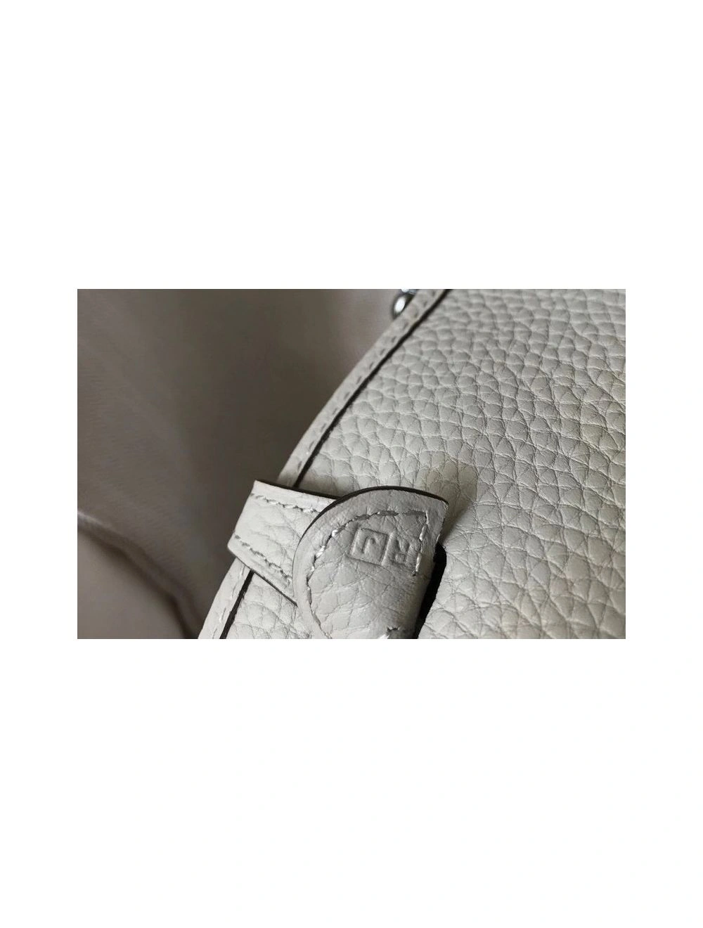 Hermes Evelyne III TPM Bag In Pearl Grey Clemence Leather