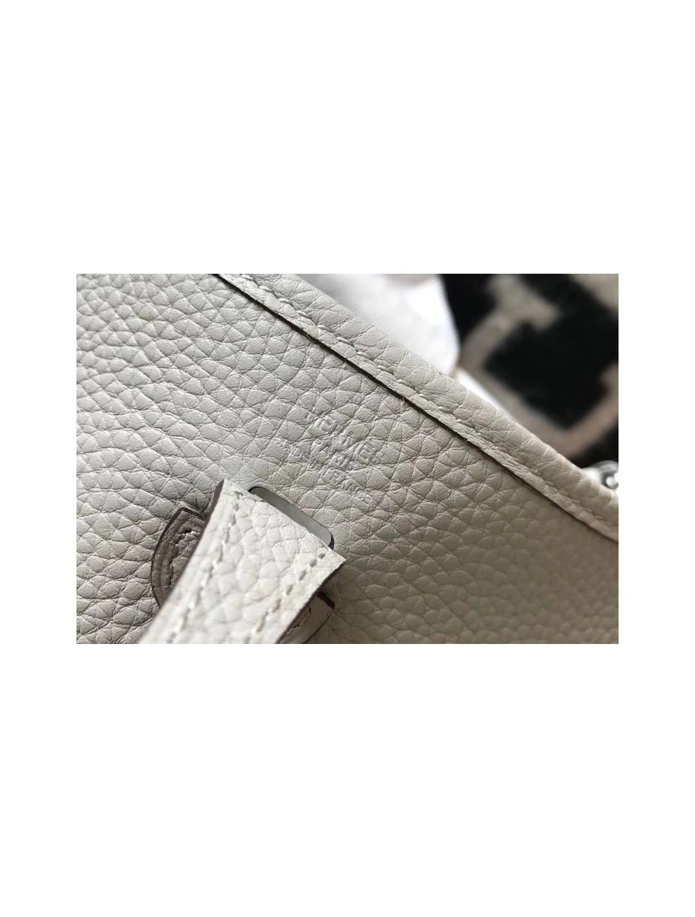 Hermes Evelyne III TPM Bag In Pearl Grey Clemence Leather