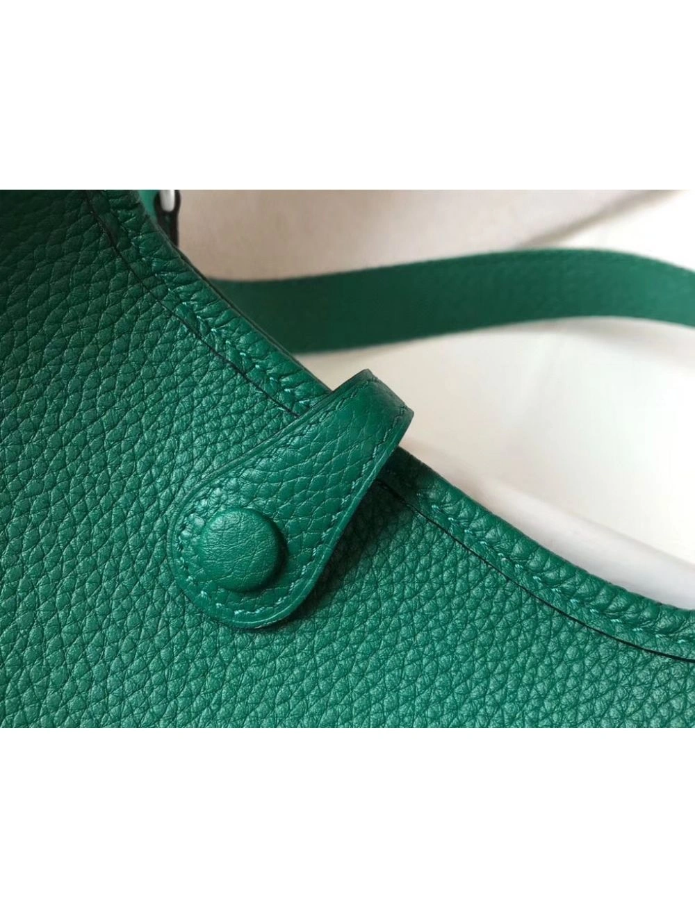 Hermes Evelyne III TPM Bag In Vert Vertigo Clemence Leather