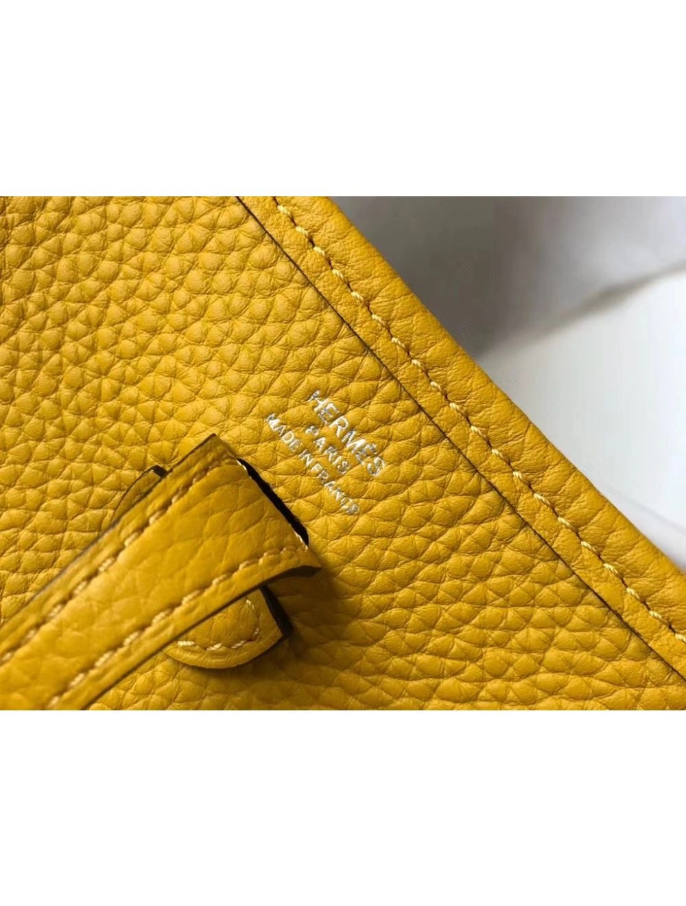 Hermes Evelyne III TPM Bag In Yellow Clemence Leather