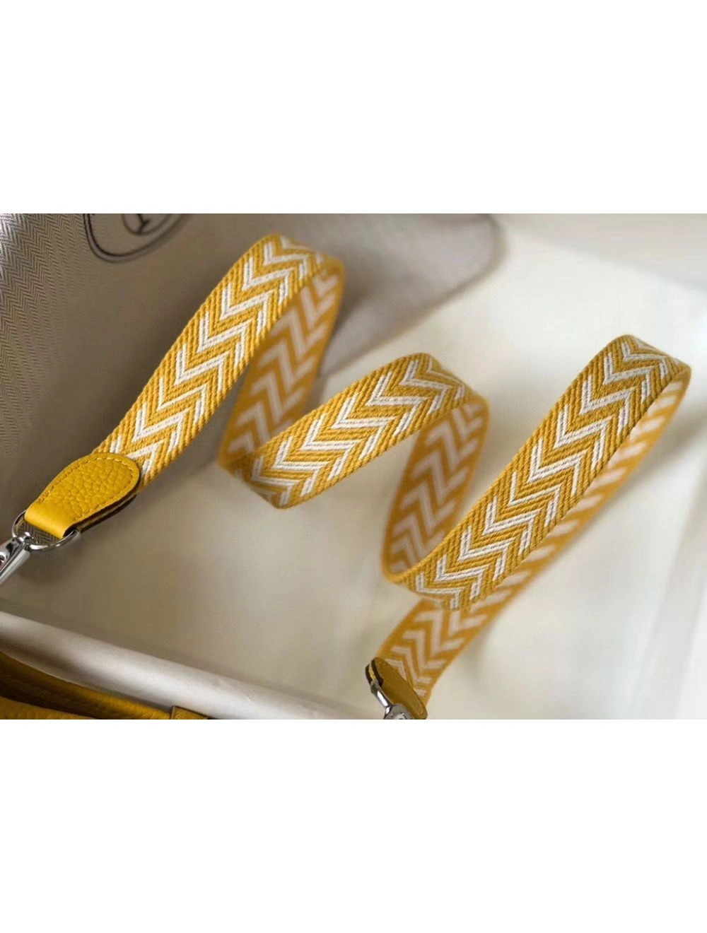 Hermes Evelyne III TPM Bag In Yellow Clemence Leather