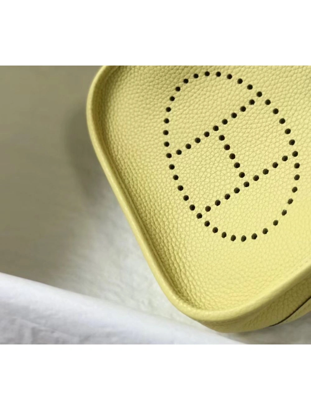 Hermes Evelyne III TPM Mini Bag In Jaune Poussin Clemence Leather