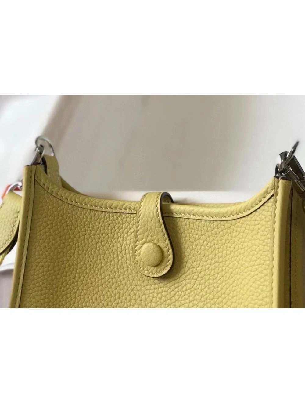 Hermes Evelyne III TPM Mini Bag In Jaune Poussin Clemence Leather