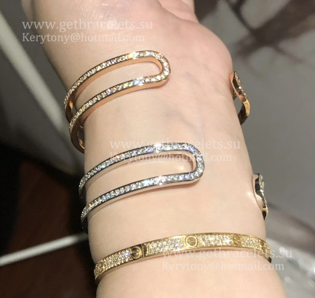 Hermes Ever Chaine D’ancre Bracelet With Pave Diamonds White Gold Pink Gold New Style