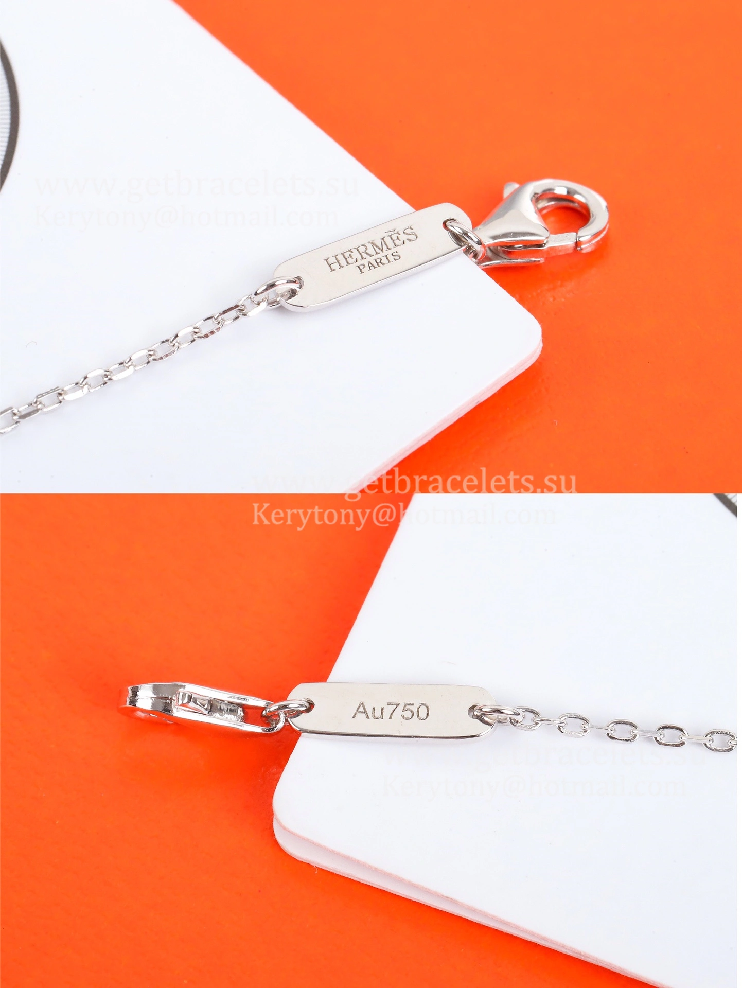 Hermes Finesse Bracelet in White Gold and Black Spinel Gemstones For Sale Online