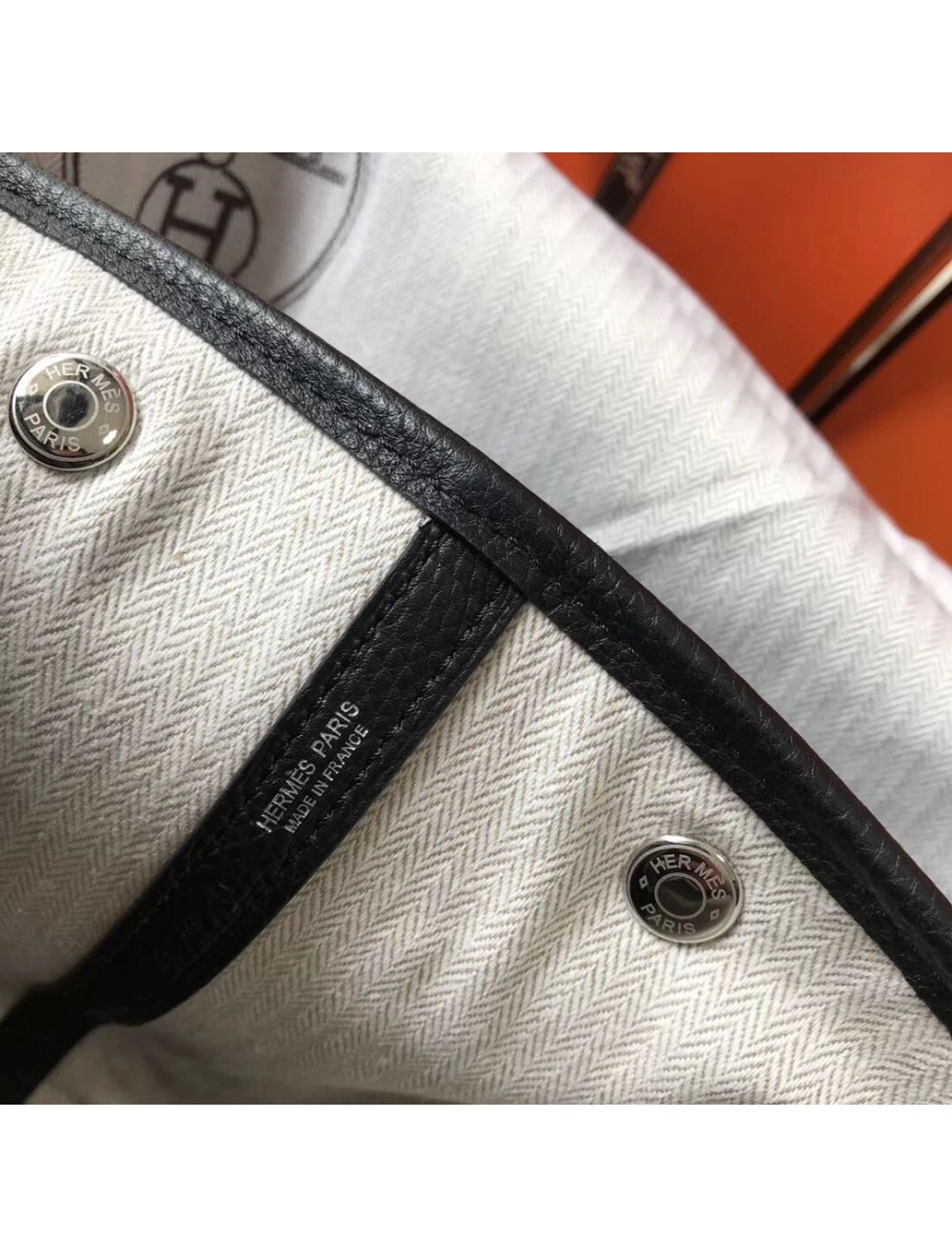 Hermes Garden Party 30 Bag In Black Taurillon Leather