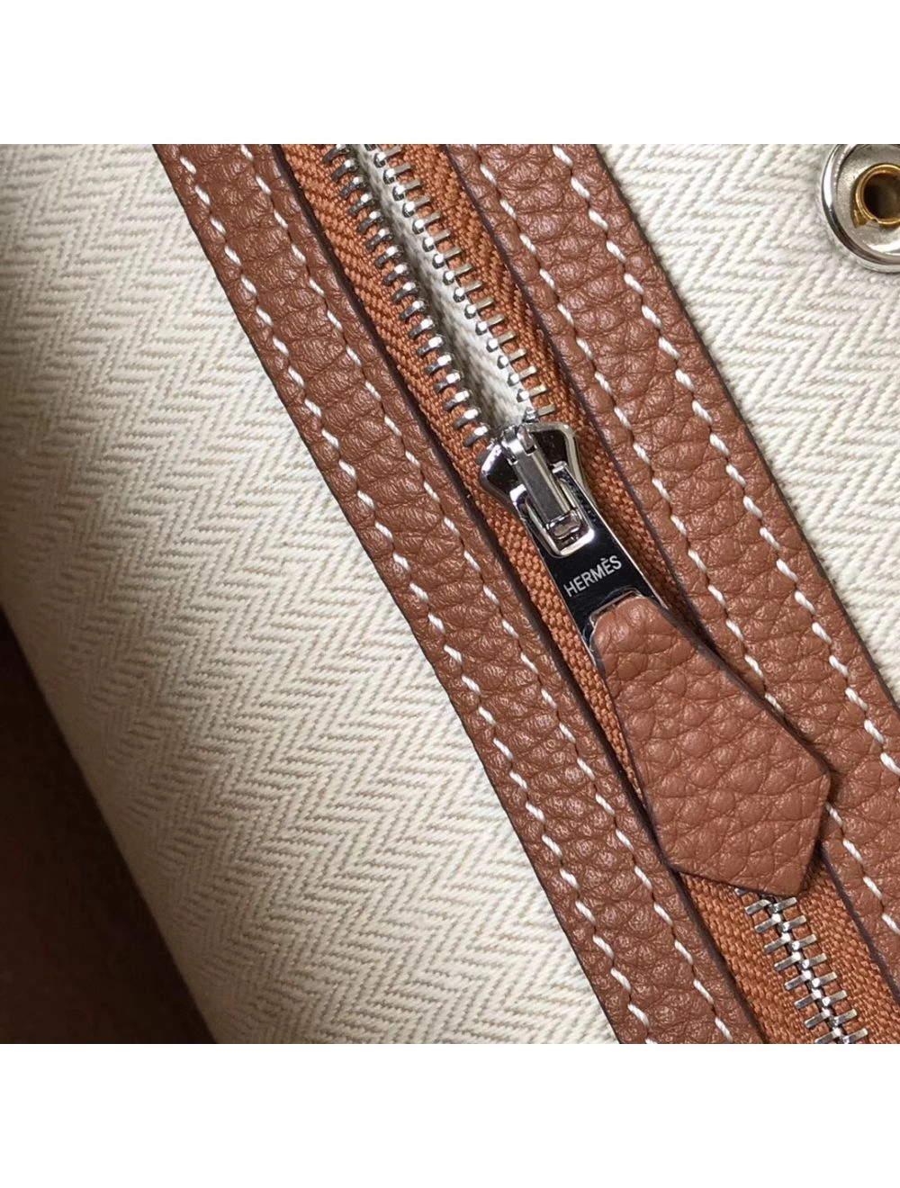 Hermes Garden Party 30 Bag In Gold Taurillon Leather