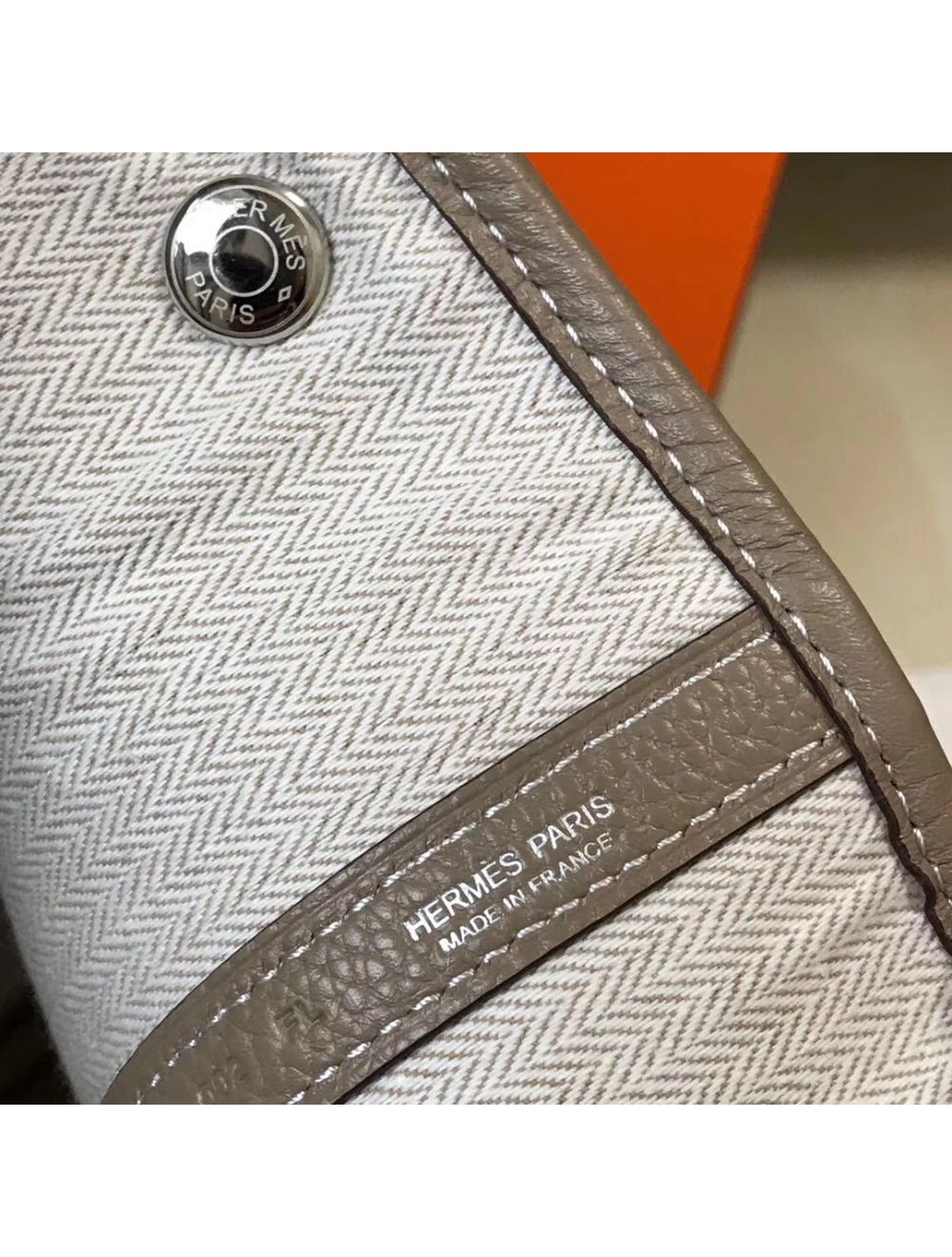 Hermes Garden Party 30 Bag In Grey Taurillon Leather