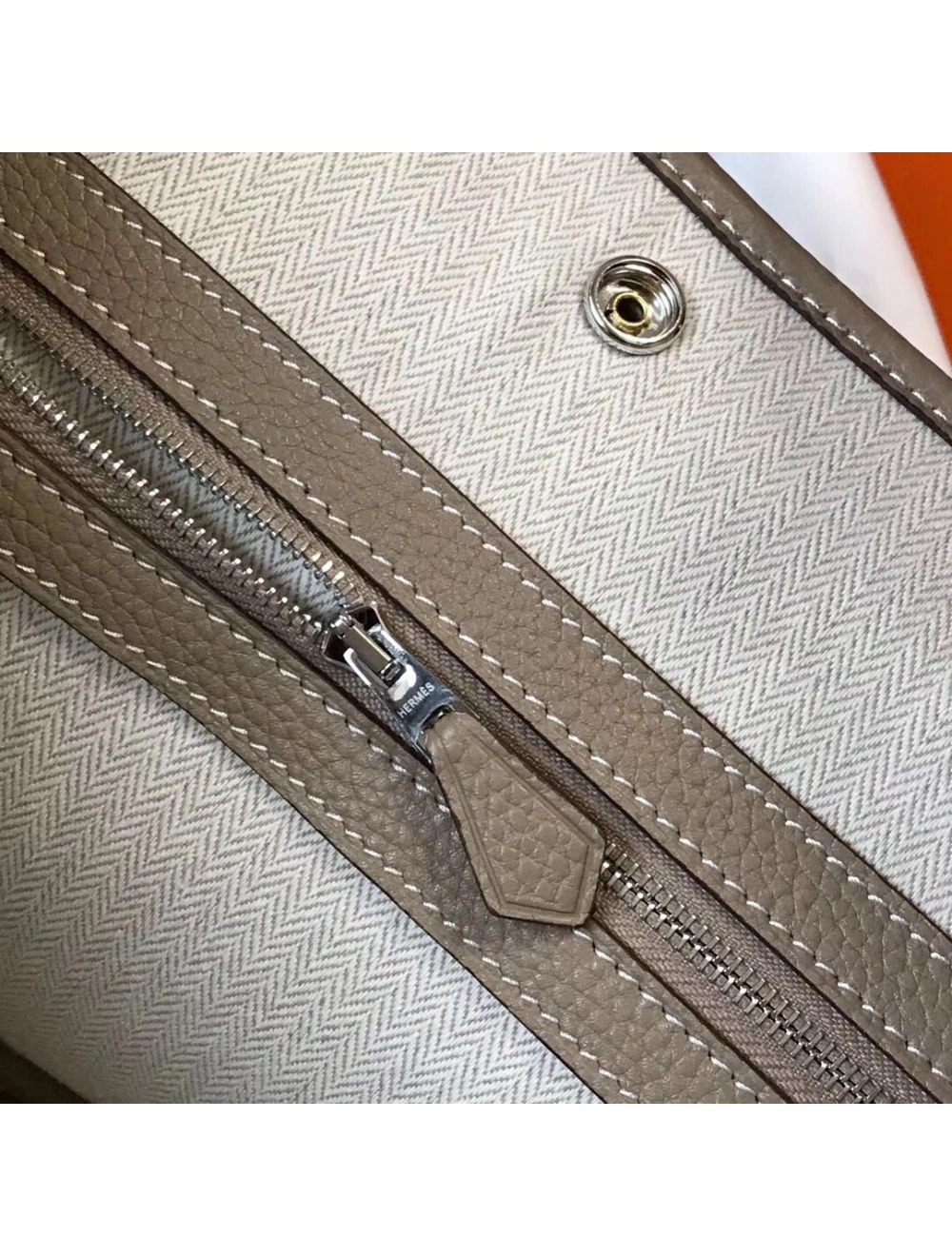 Hermes Garden Party 36 Bag In Grey Clemence Leather