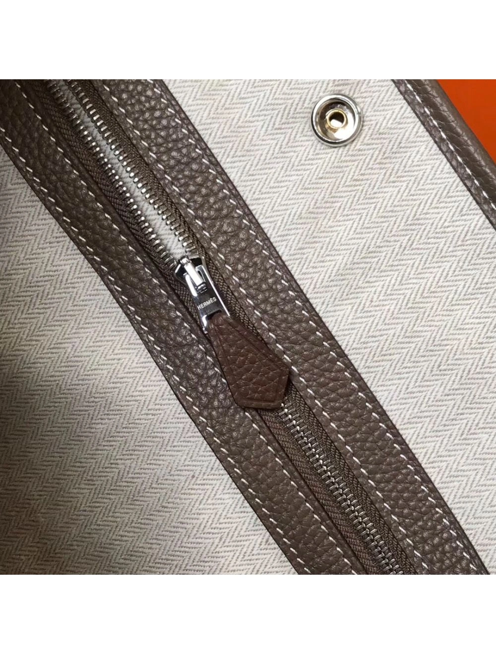 Hermes Garden Party 36 Bag In Taupe Clemence Leather