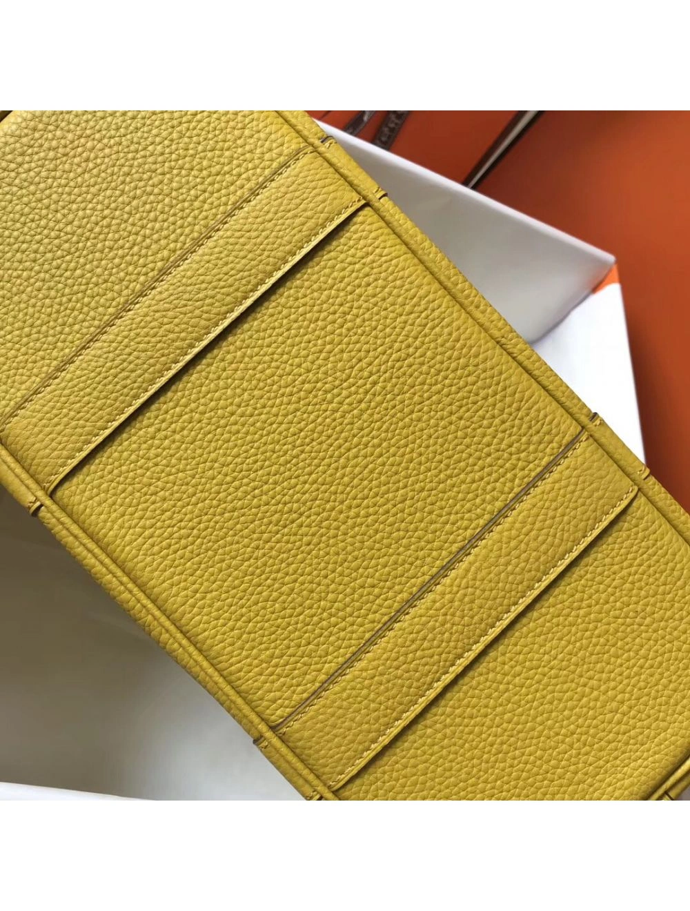 Hermes Garden Party 36 Bag In Yellow Clemence Leather