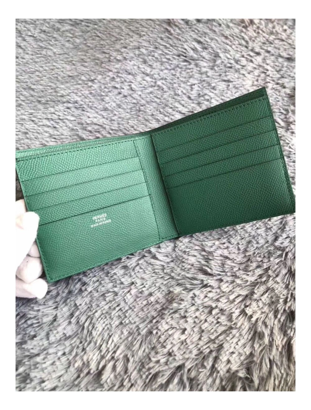 Hermes Green MC2 Copernic Compact Wallet