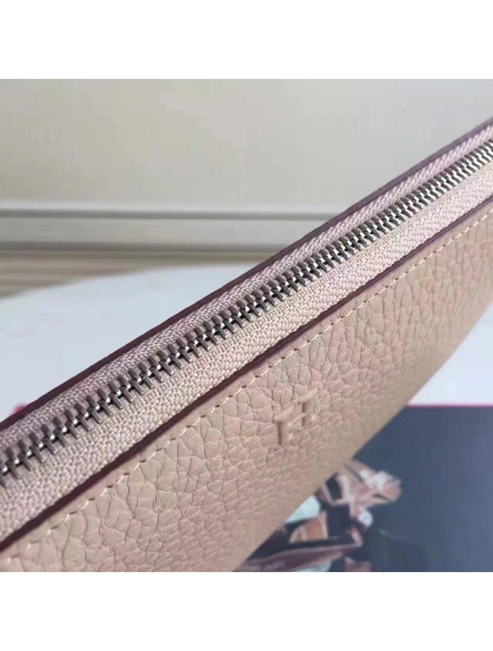 Hermes Grey Clemence Azap Zipped Wallet