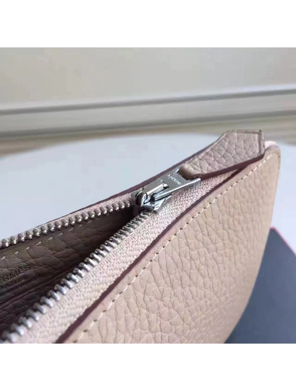 Hermes Grey Clemence Azap Zipped Wallet