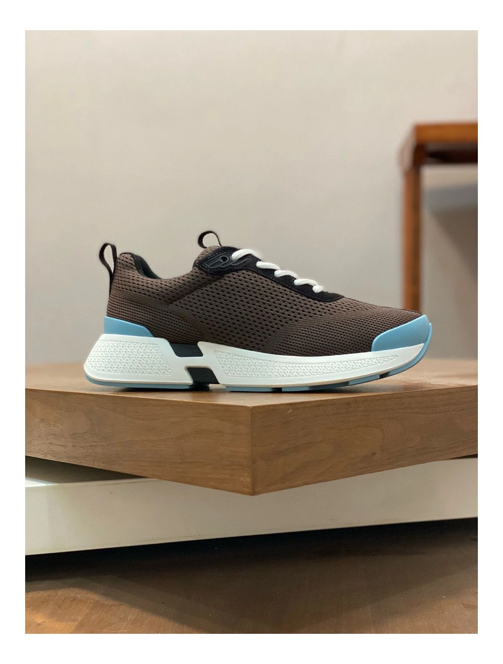 Hermes Heros Sneakers in Black Knit and Black Suede