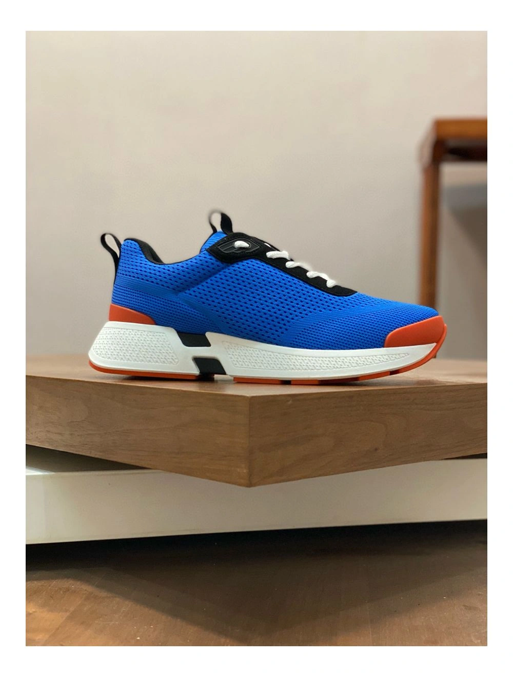 Hermes Heros Sneakers in Blue Technical Knit