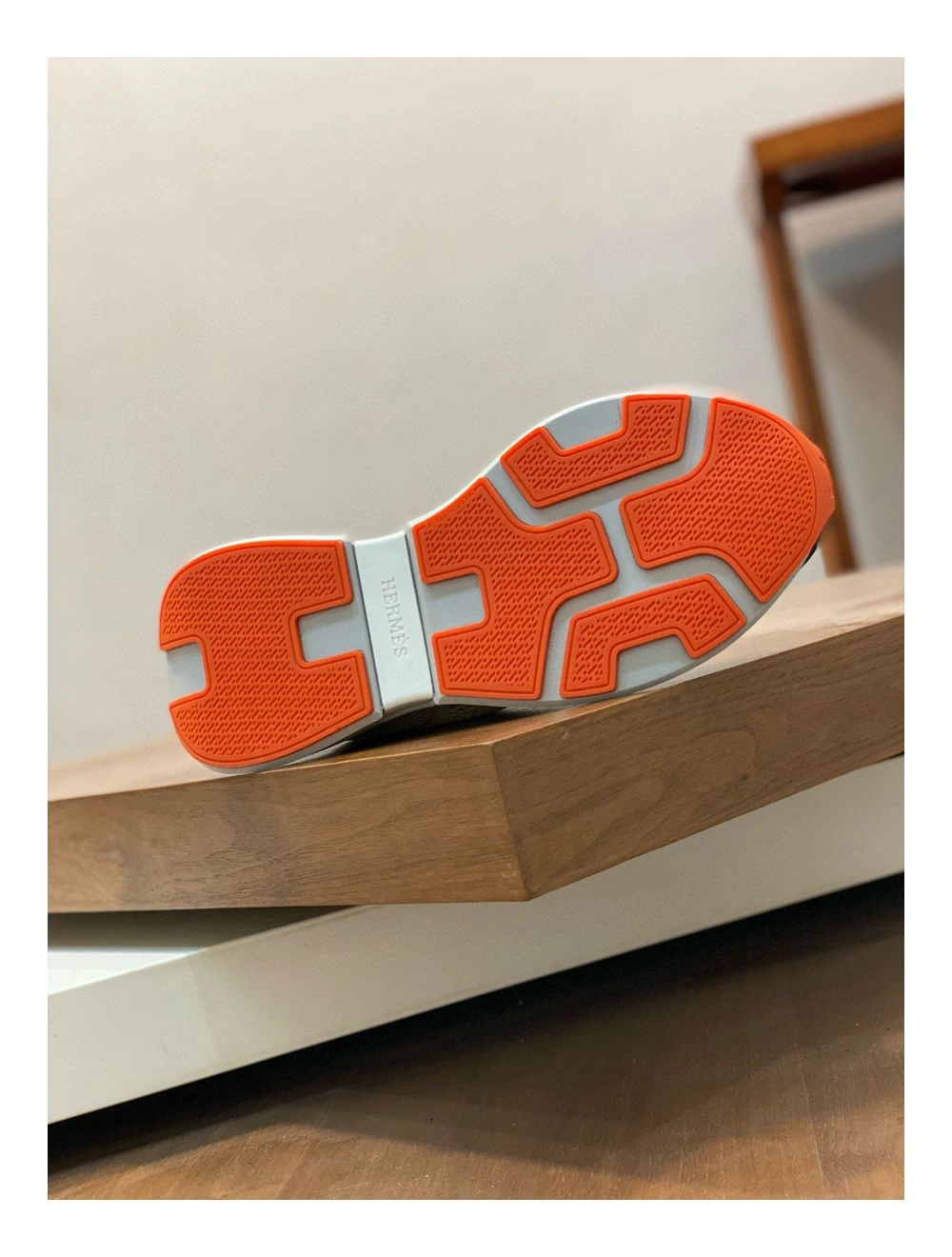 Hermes Heros Sneakers in Khaki Technical Knit