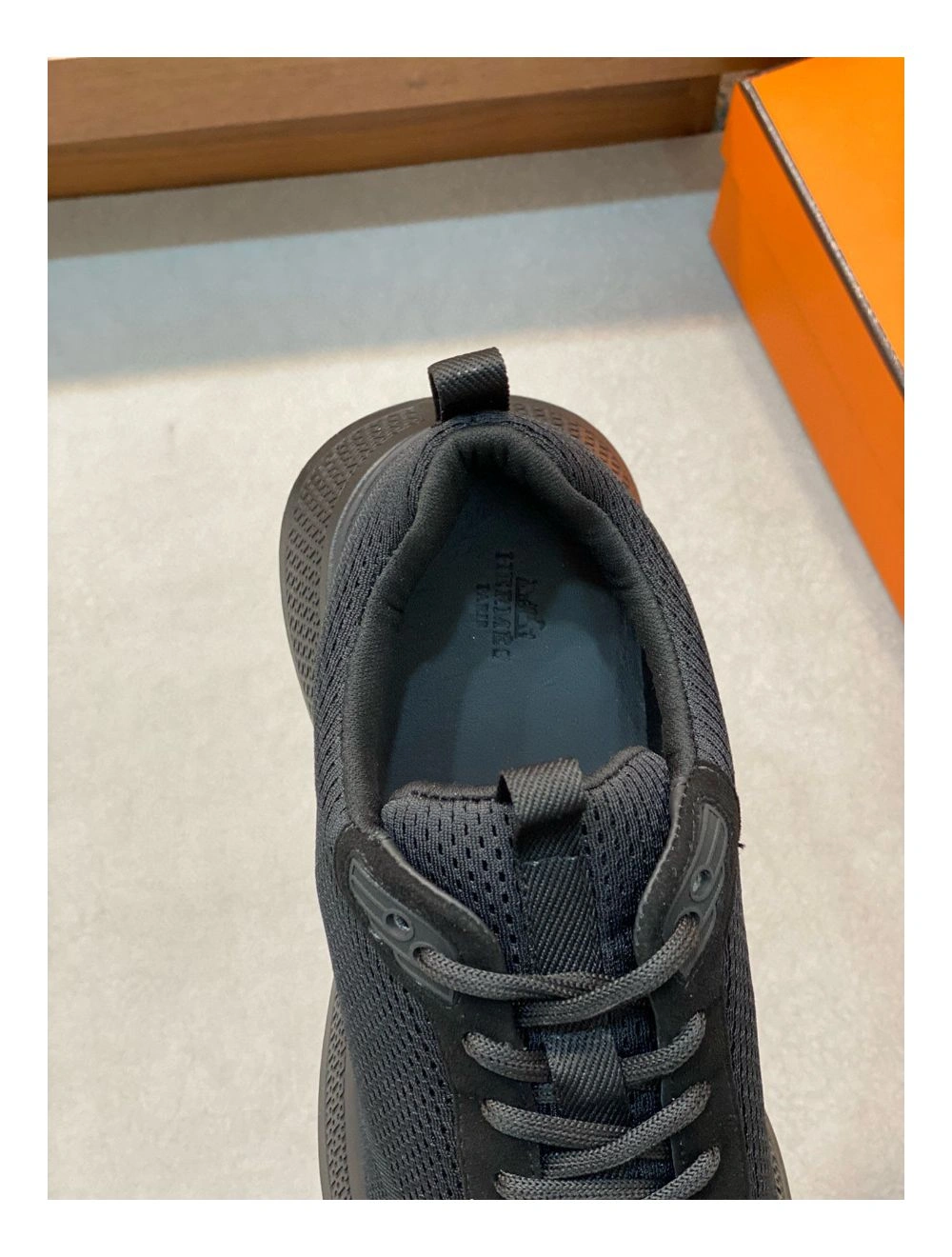 Hermes Heros Sneakers in Noir Technical Knit