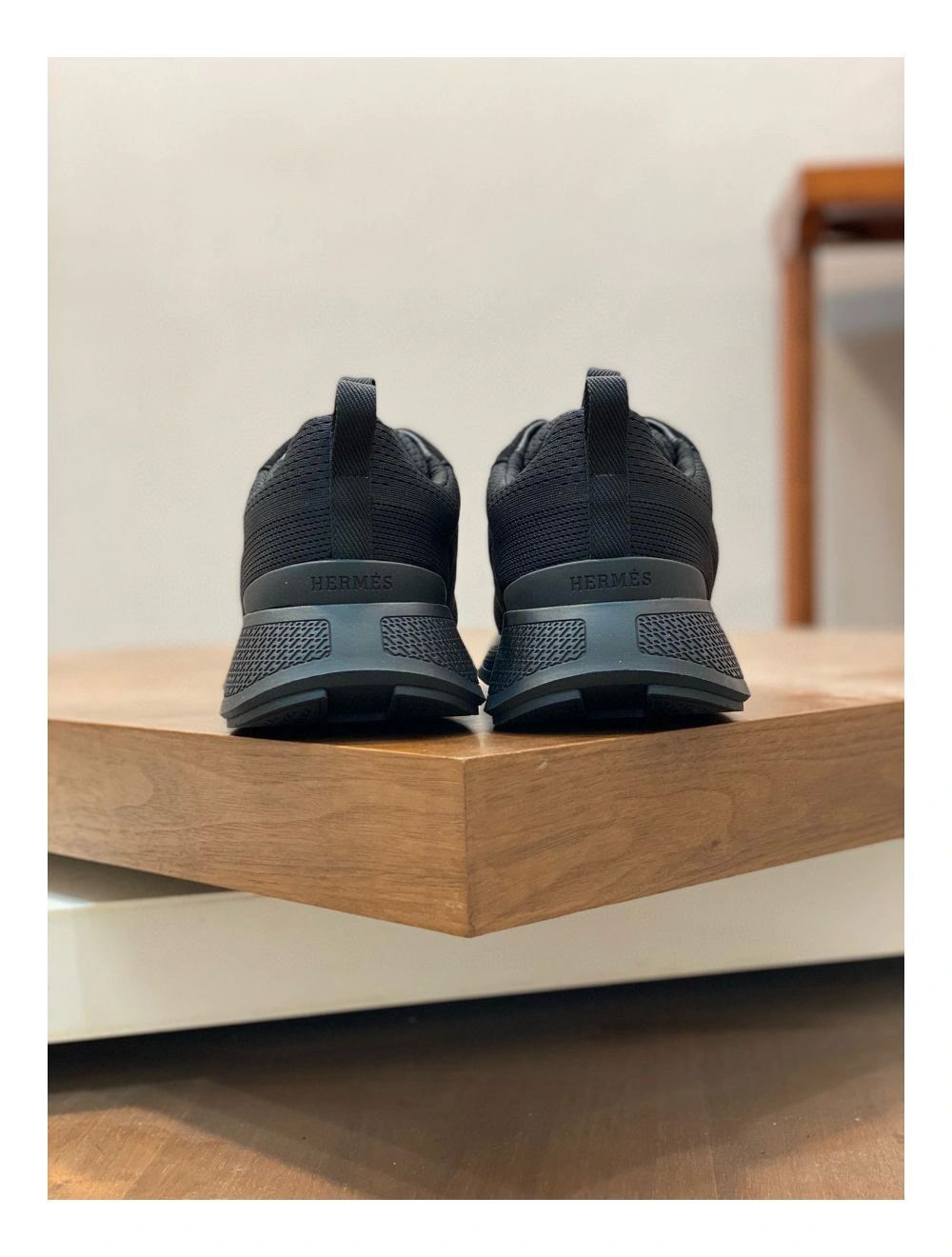 Hermes Heros Sneakers in Noir Technical Knit