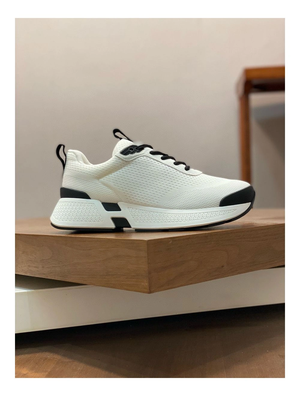 Hermes Heros Sneakers in White Technical Knit