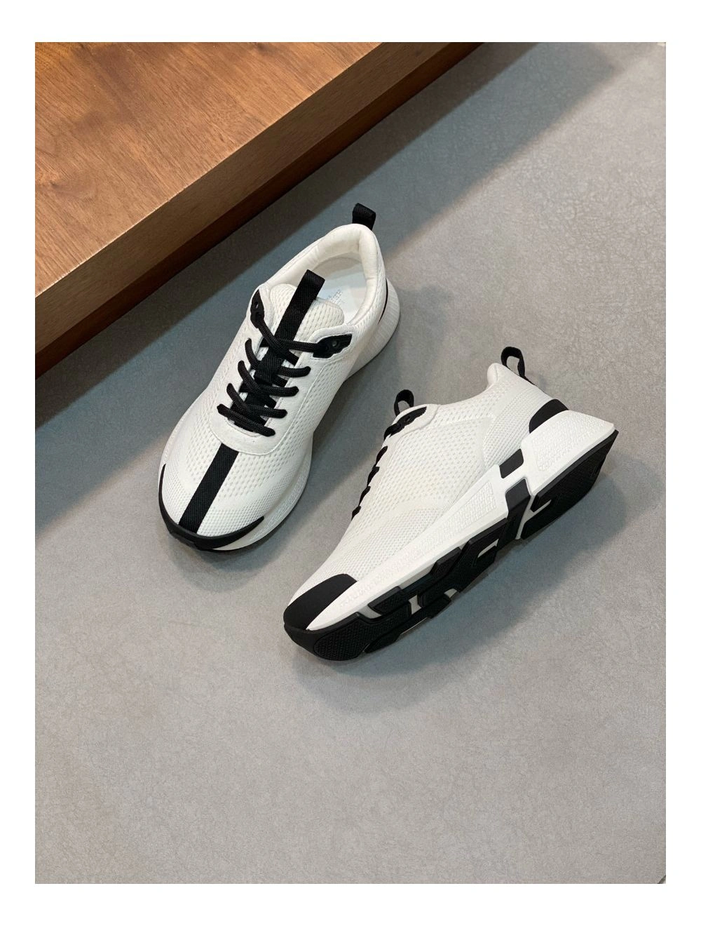 Hermes Heros Sneakers in White Technical Knit