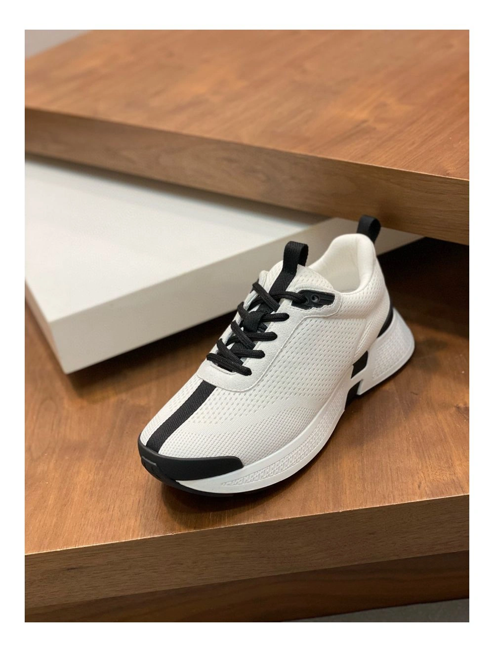 Hermes Heros Sneakers in White Technical Knit