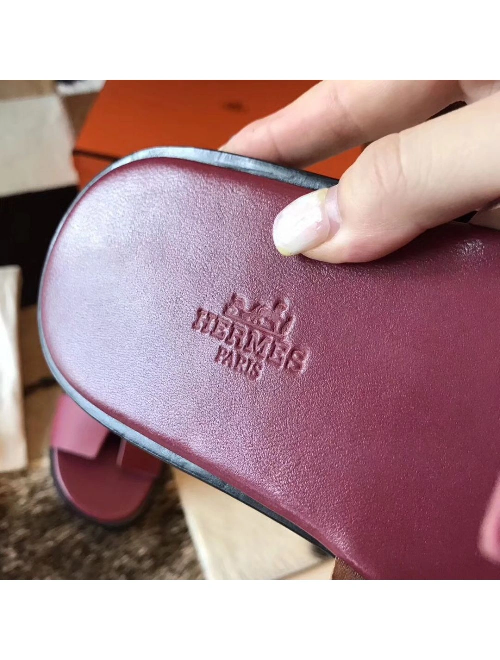 Hermes Izmir Sandals In Fuchsia Epsom Leather