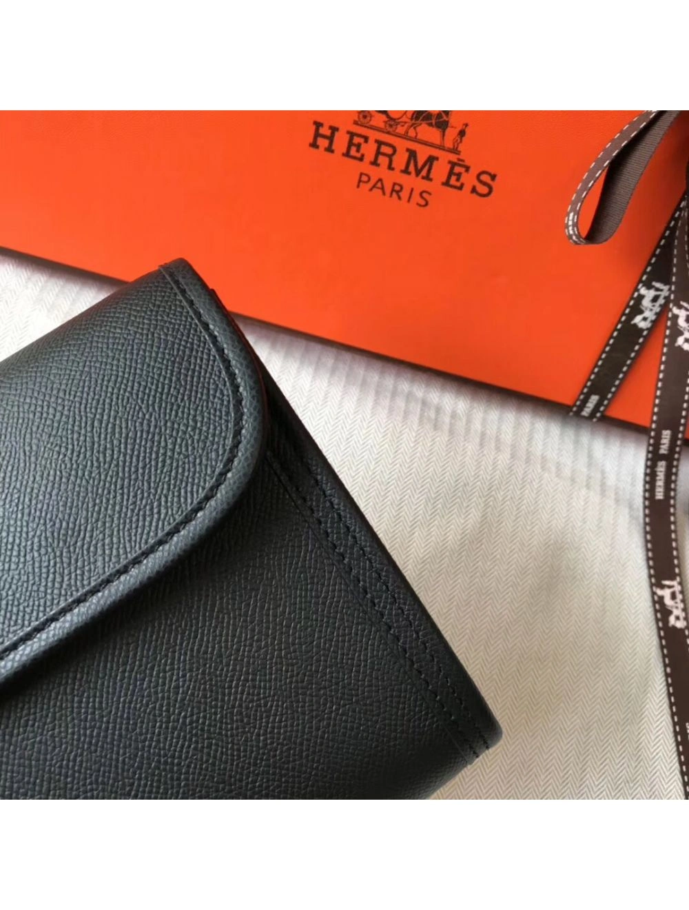 Hermes Jige Elan 29 Clutch In Black Epsom Leather