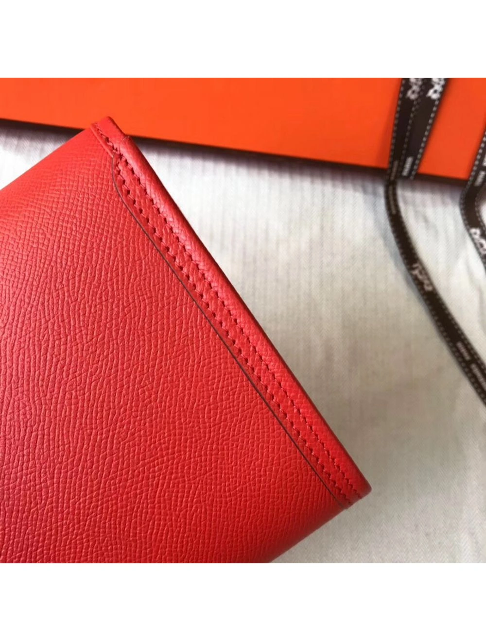 Hermes Jige Elan 29 Clutch In Red Epsom Leather