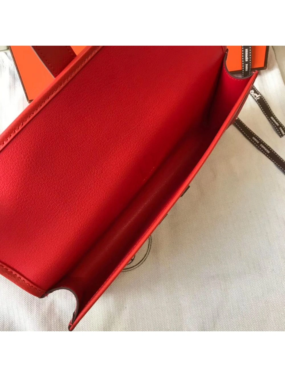 Hermes Jige Elan 29 Clutch In Red Epsom Leather