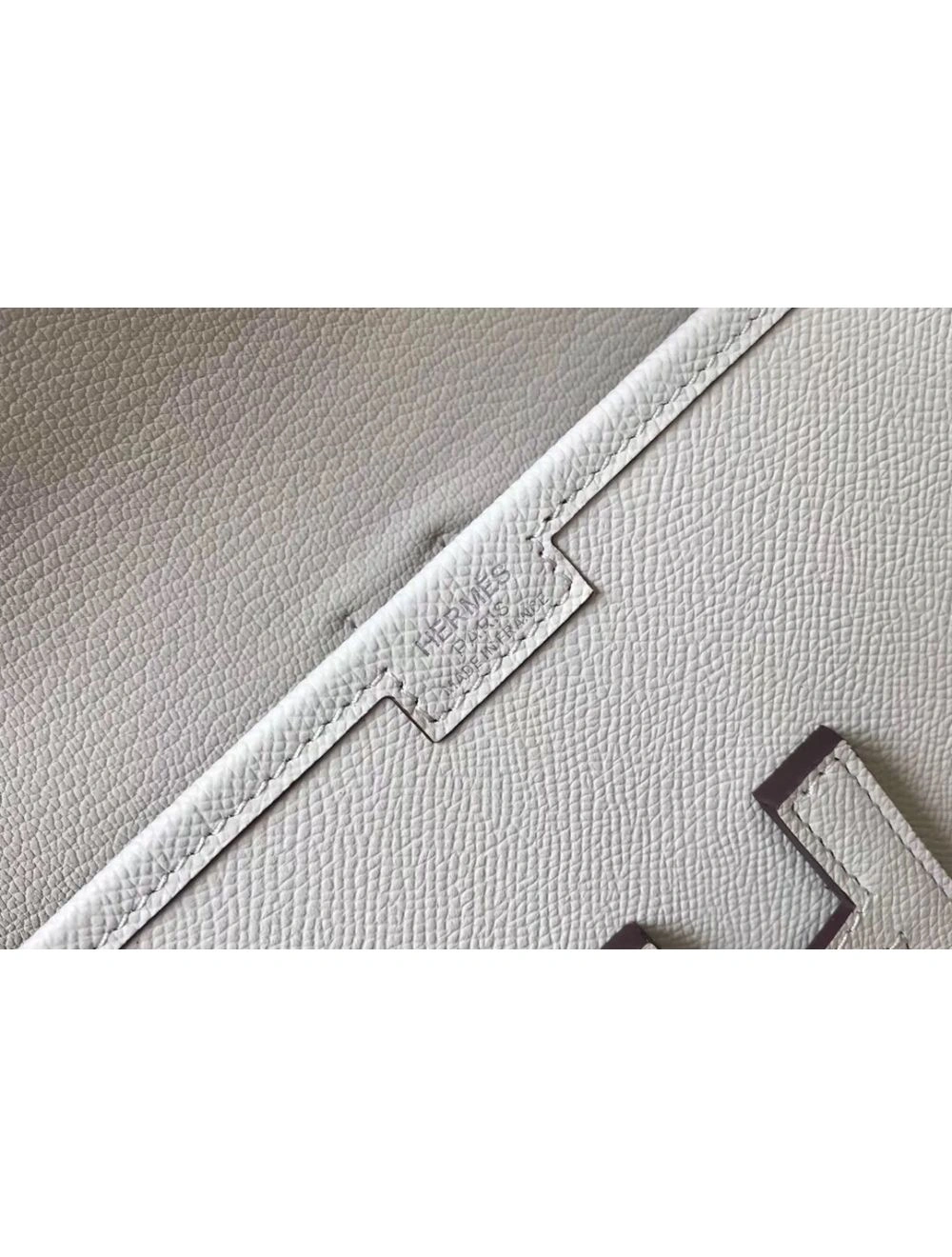 Hermes Jige Elan 29 Clutch In White Epsom Leather