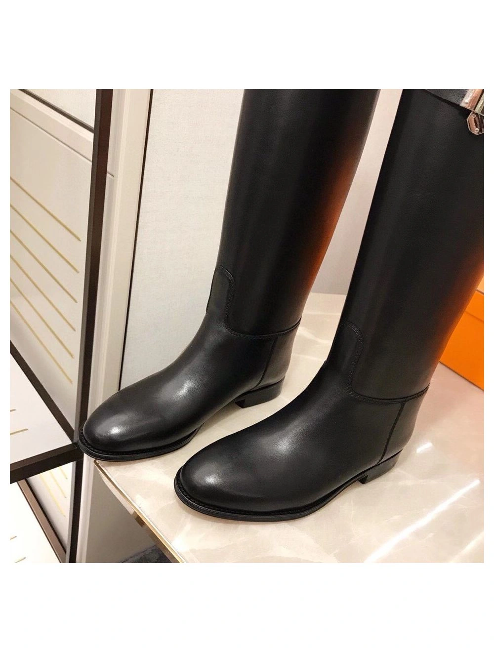 Hermes Jumping Boots In Black Calfskin