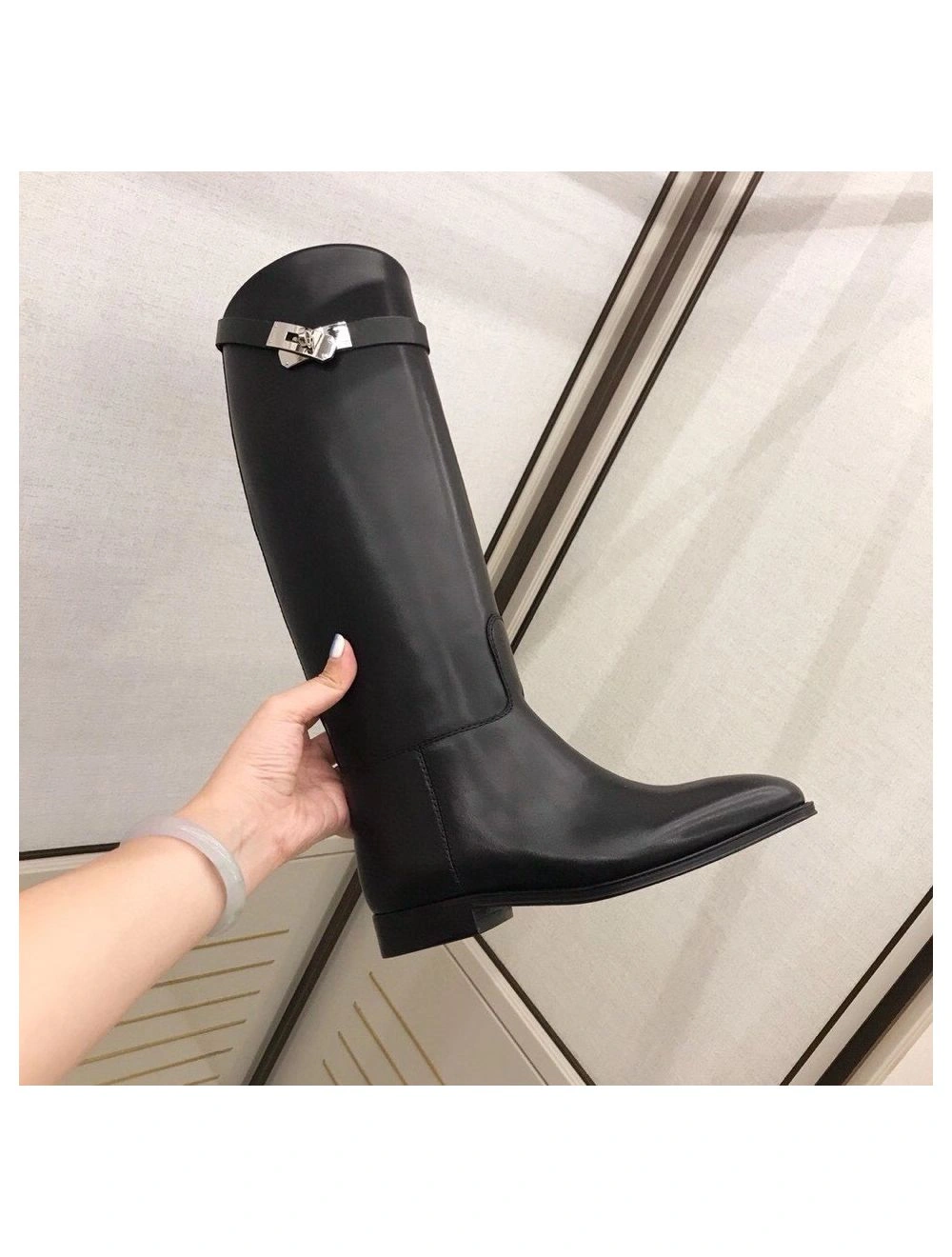 Hermes Jumping Boots In Black Calfskin