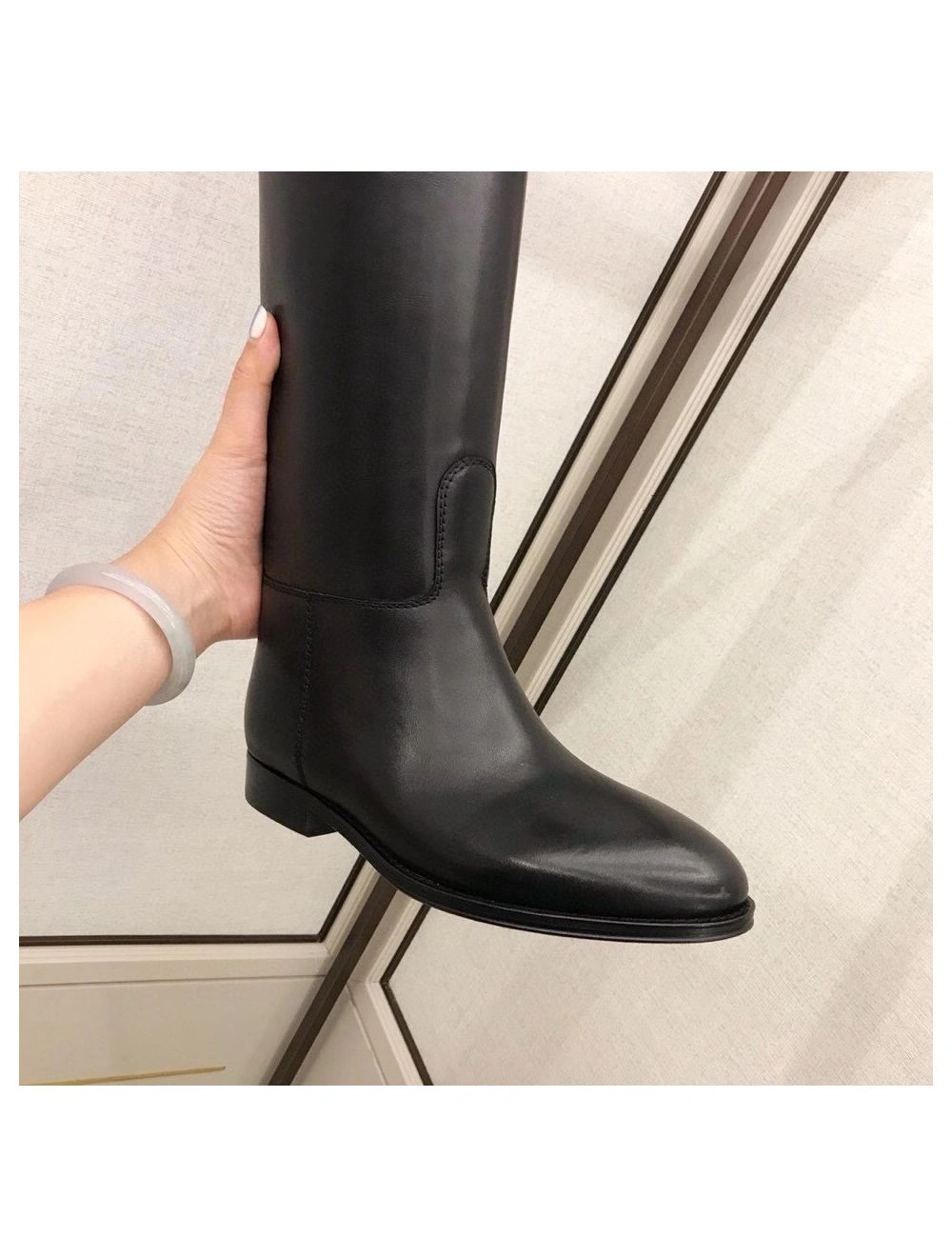 Hermes Jumping Boots In Black Calfskin