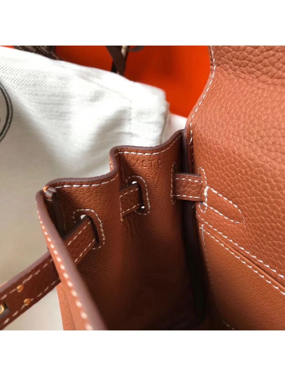 Hermes Kelly 20cm Bag In Gold Clemence Leather GHW