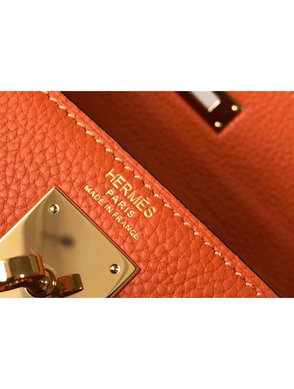 Hermes Kelly 25cm Retourne Bag In Orange Clemence Leather