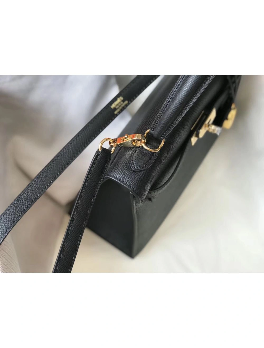 Hermes Kelly 25cm Sellier Bag In Black Epsom Leather