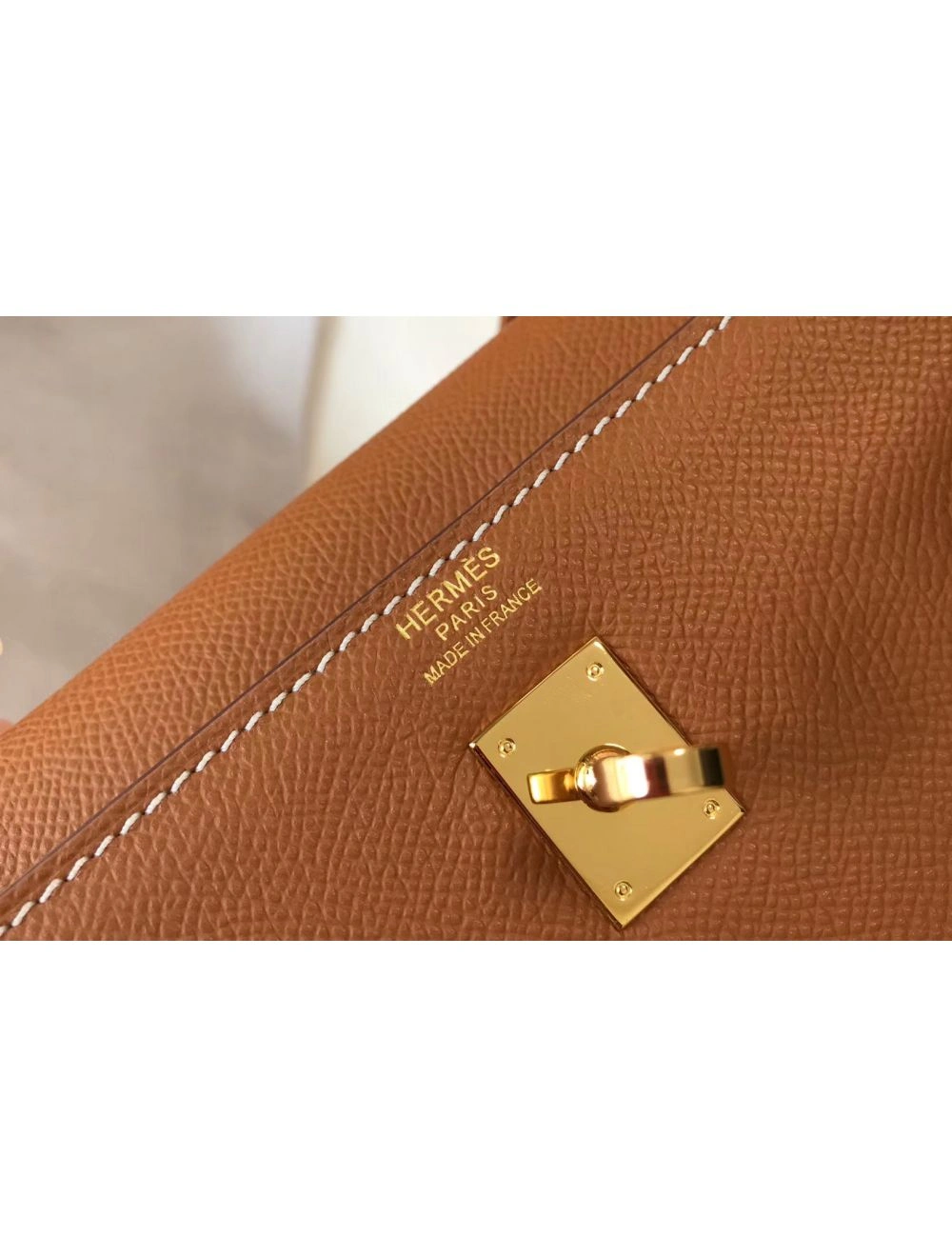 Hermes Kelly 25cm Sellier Bag In Gold Epsom Leather